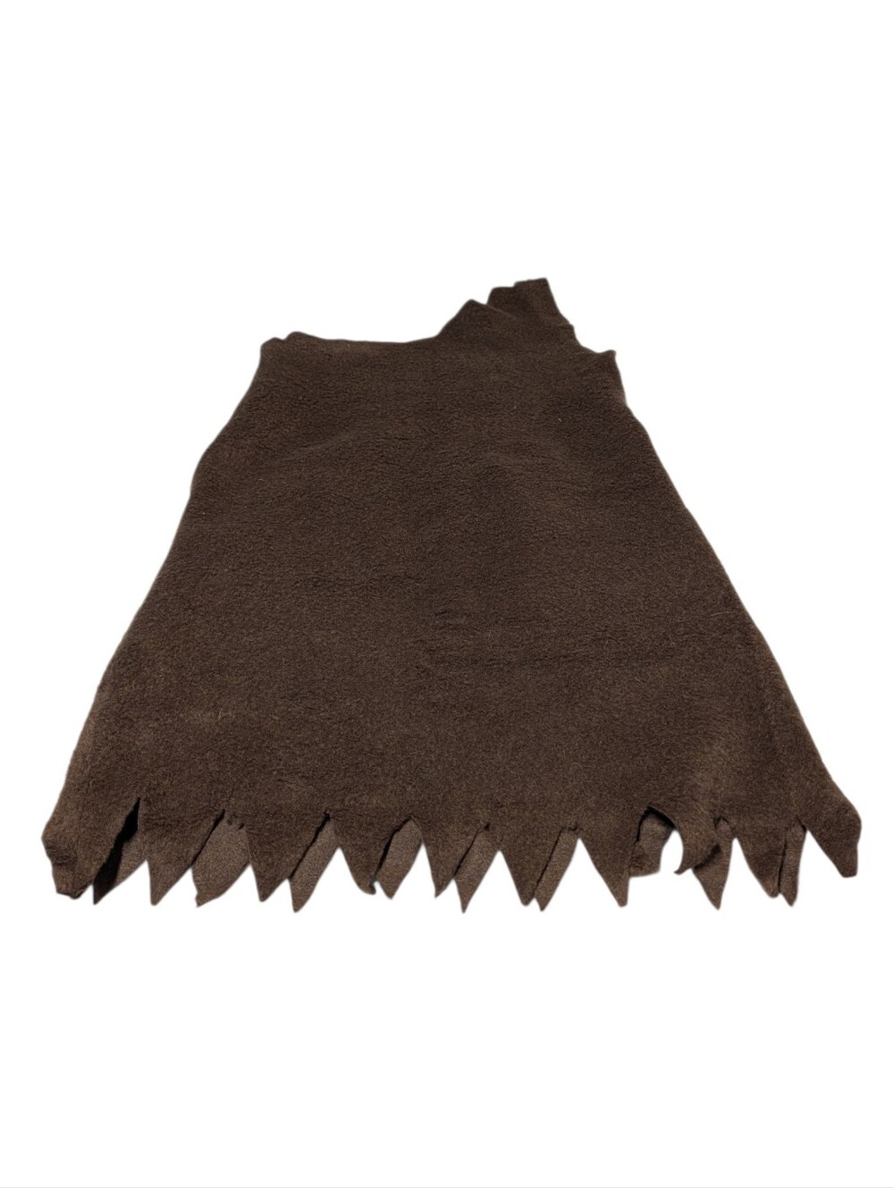 Womens Brown Caveman One Shoulder Sleeveless Faux Fur Bone Button Costume L - Picture 4 of 6
